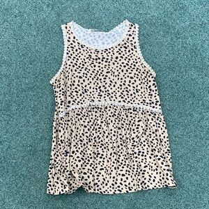 Leopard Print Sleeveless Kids Top